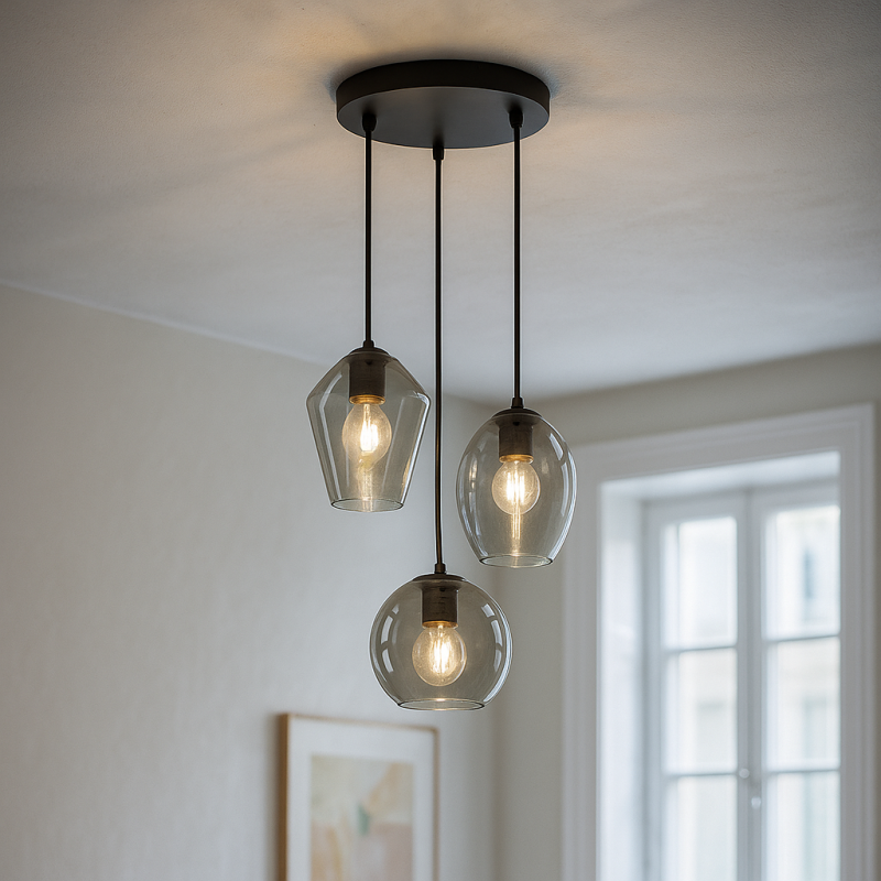 Designové závěsné světlo černé, Lazaro