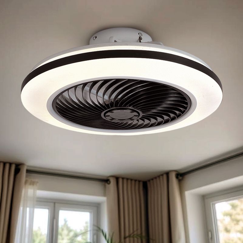 Moderní stropní ventilátor černý, Gonda, 40W, 3000K LED, s dálkovým ovládáním