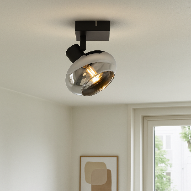 Designové stropní bodové světlo černé, Skip Designové stropní bodové světlo černé, Skip