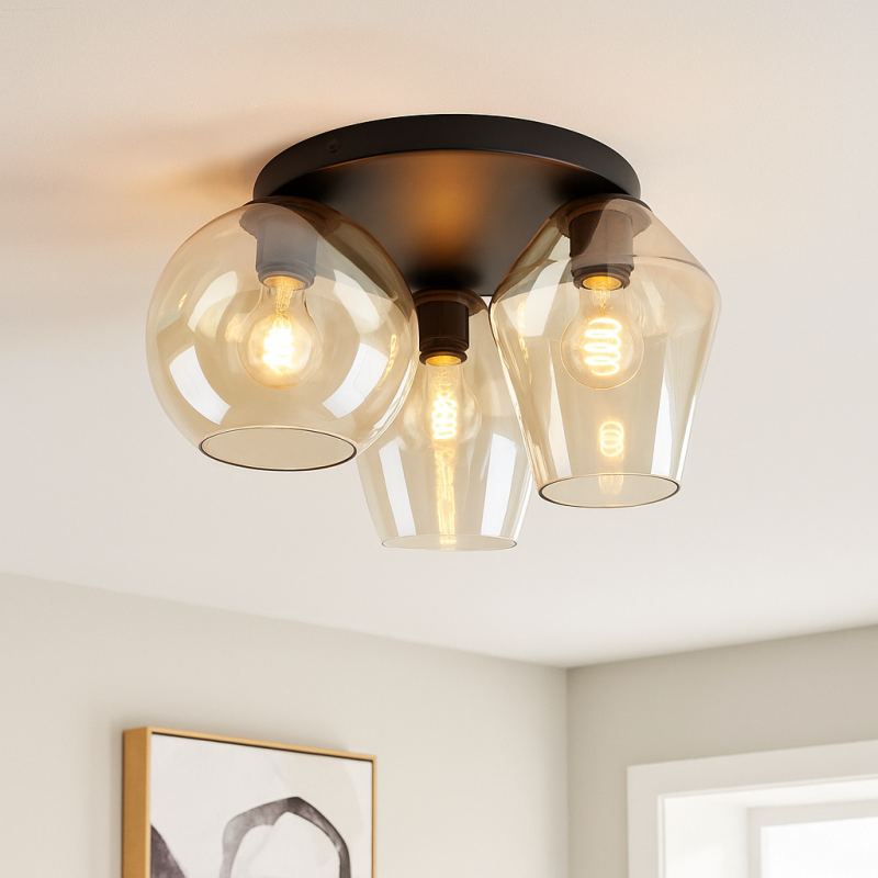 Designové stropní svítidlo jantarové, Lazaro
