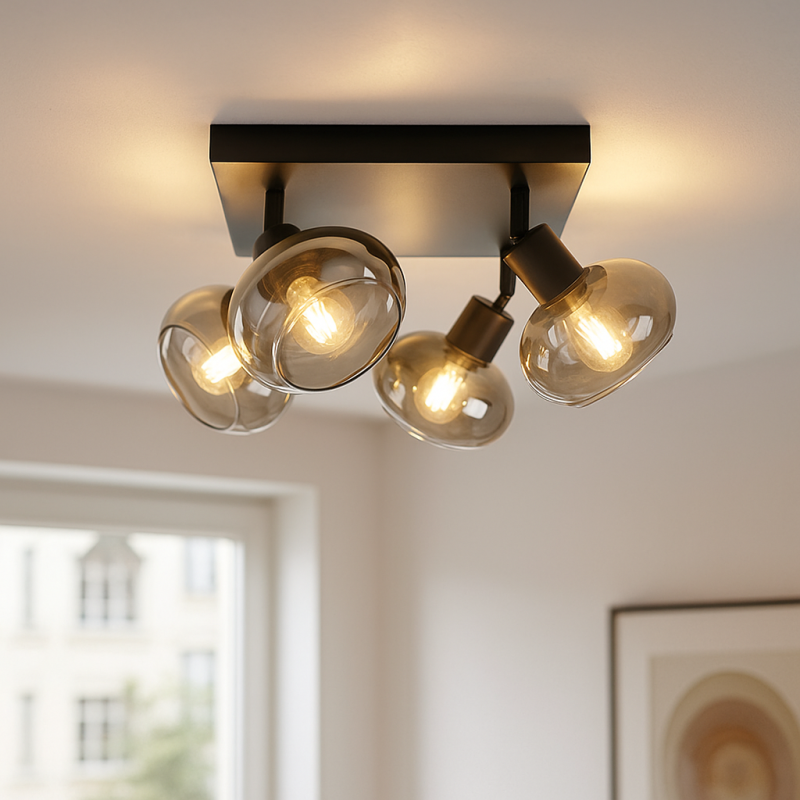 Designové stropní bodové světlo černé, Skip