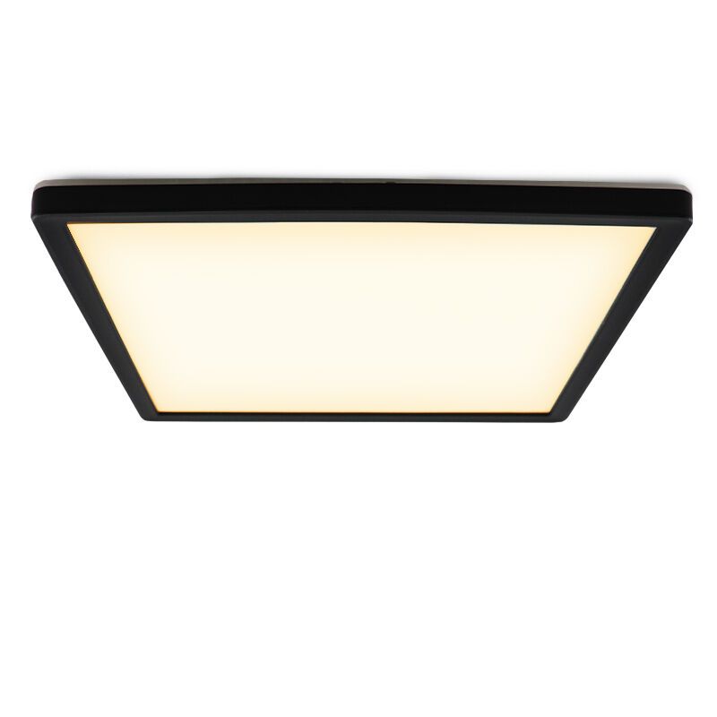 Plastové stropní světlo černé, Shona, 18W, LED 3000 K, s 3stupňovým stmíváním