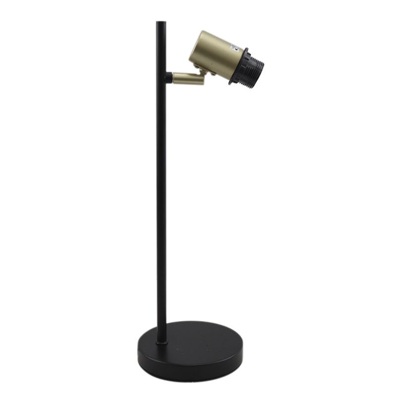 Hliníková stolní lampa bez stínidla černá, Rika