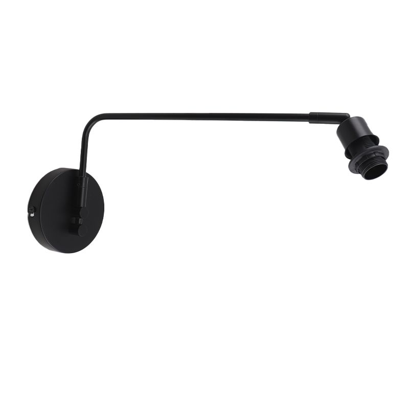 Hliníkové nástěnné světlo bez stínidla černé, Rika