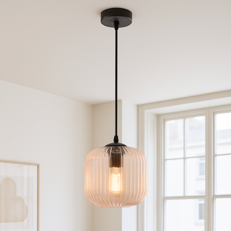 Designové závěsné světlo růžové, Charlois