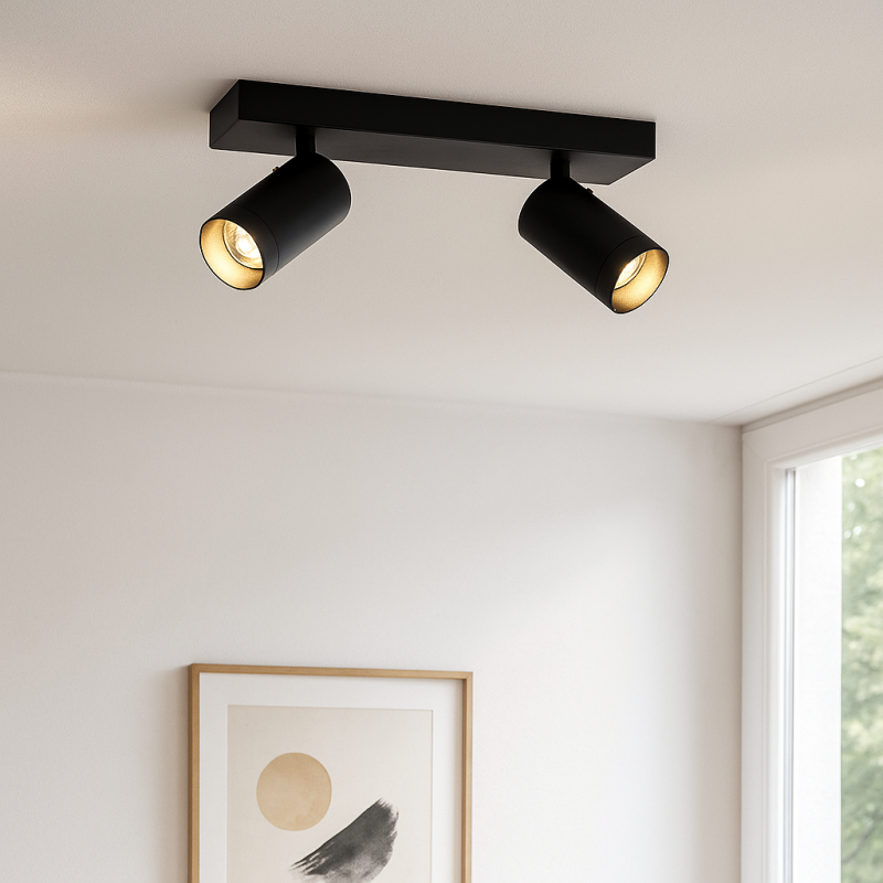 Moderní stropní bodové světlo černé, Nadi