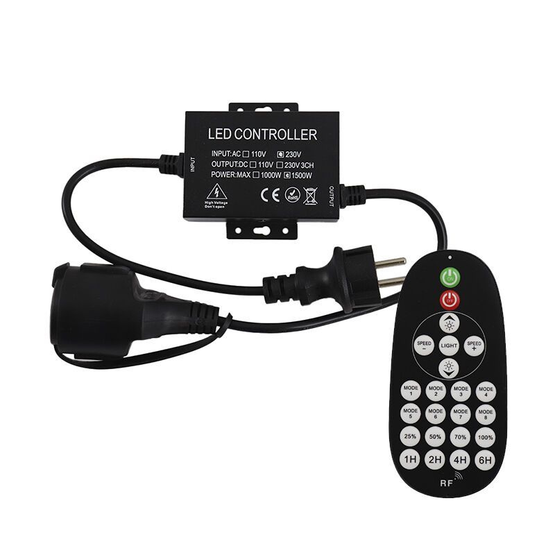 Stmívač řetězových světel, 1500 W, IP44, s dálkovým ovládáním