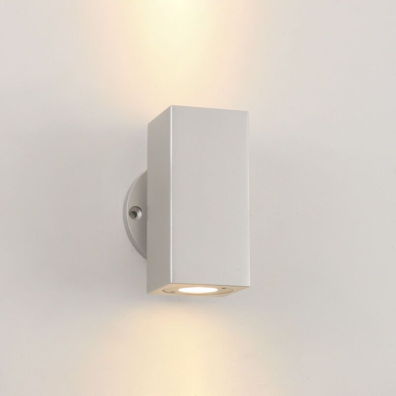 Hliníková lampa up down stříbrná, Rudy, 6W, LED 2700 K, IP44