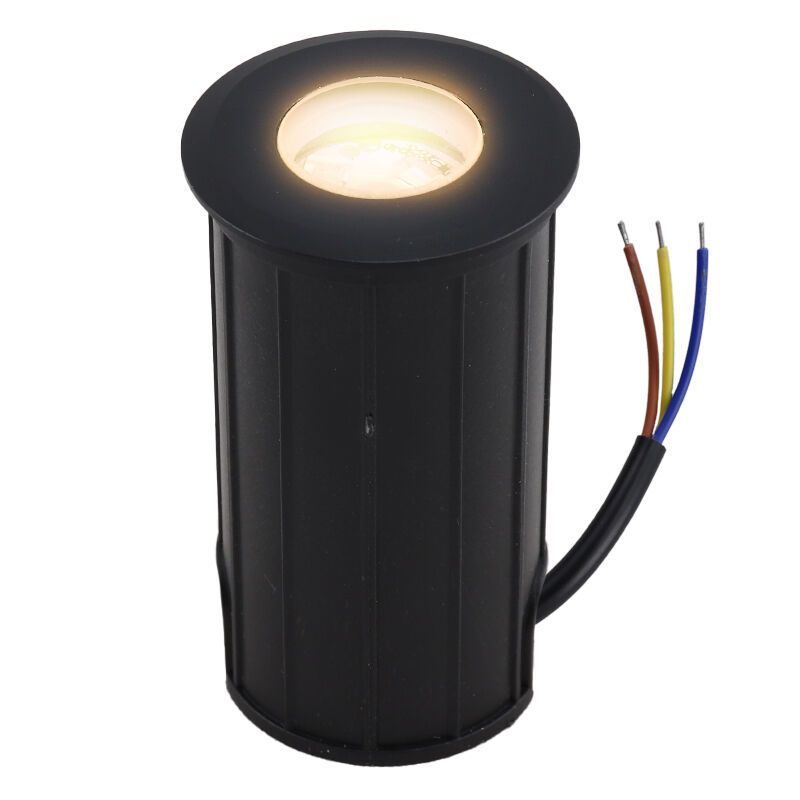 Hliníkové nájezdové svítidlo černé, Catamarca, 3W, LED 2700 K, IP68