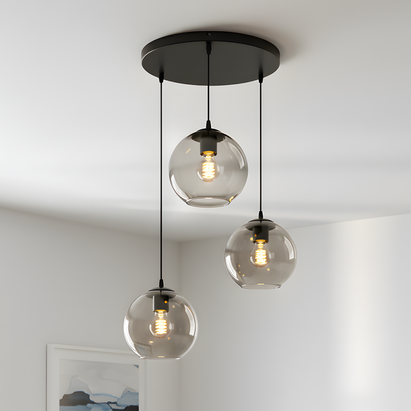 Designové závěsné světlo šedé, Giada