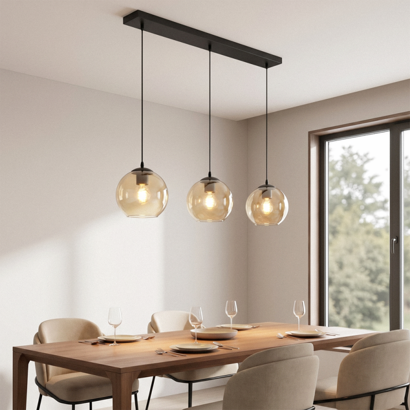 Designové závěsné světlo jantarové, Giada
