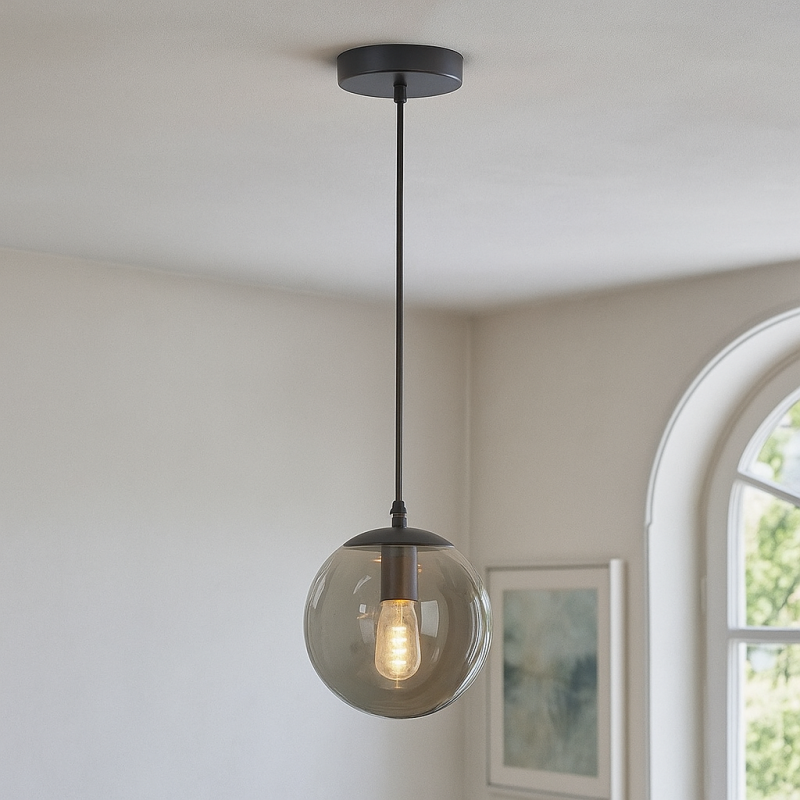 Designové závěsné světlo černé, Dolf