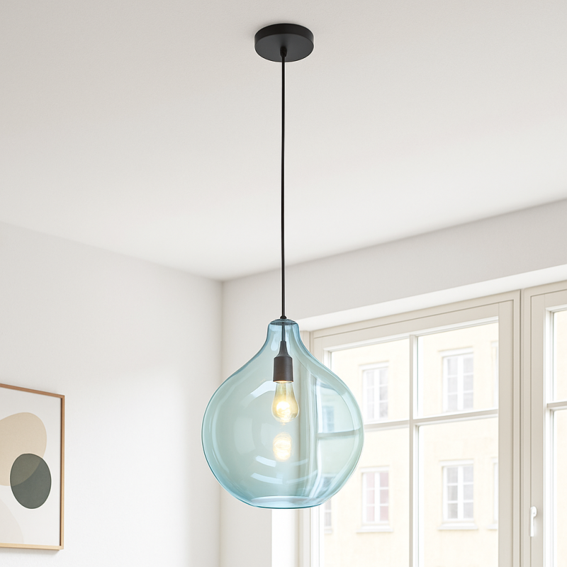 Designové závěsné světlo modré, Cees
