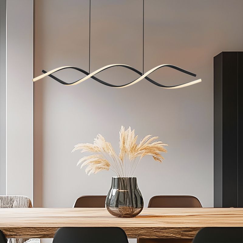 Designové závěsné světlo černé, Kuno, 45W, LED 3000 K, s 3stupňovým stmíváním