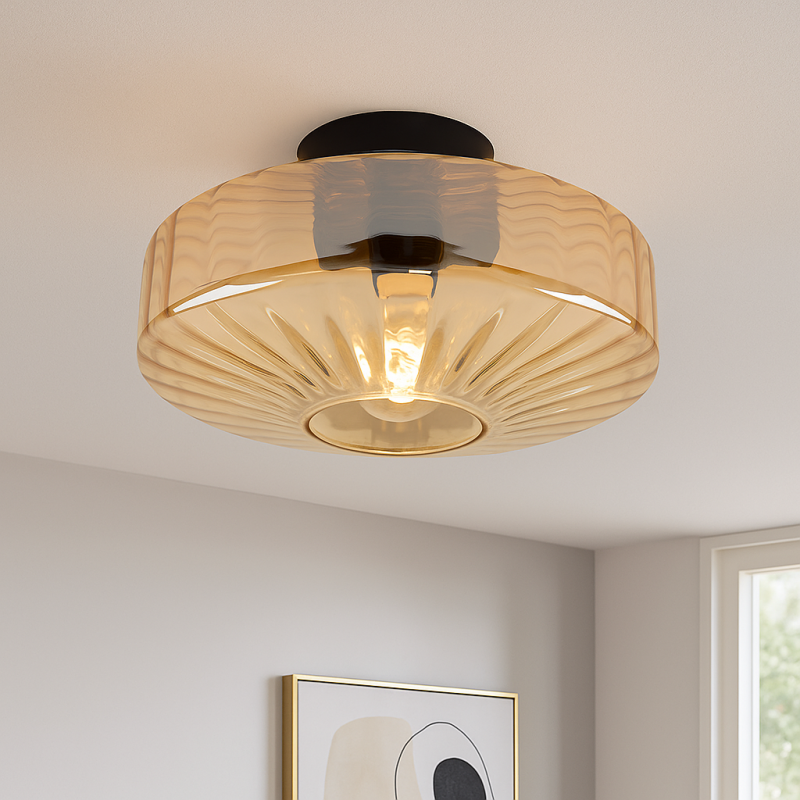 Designové stropní světlo jantarové, Sevda
