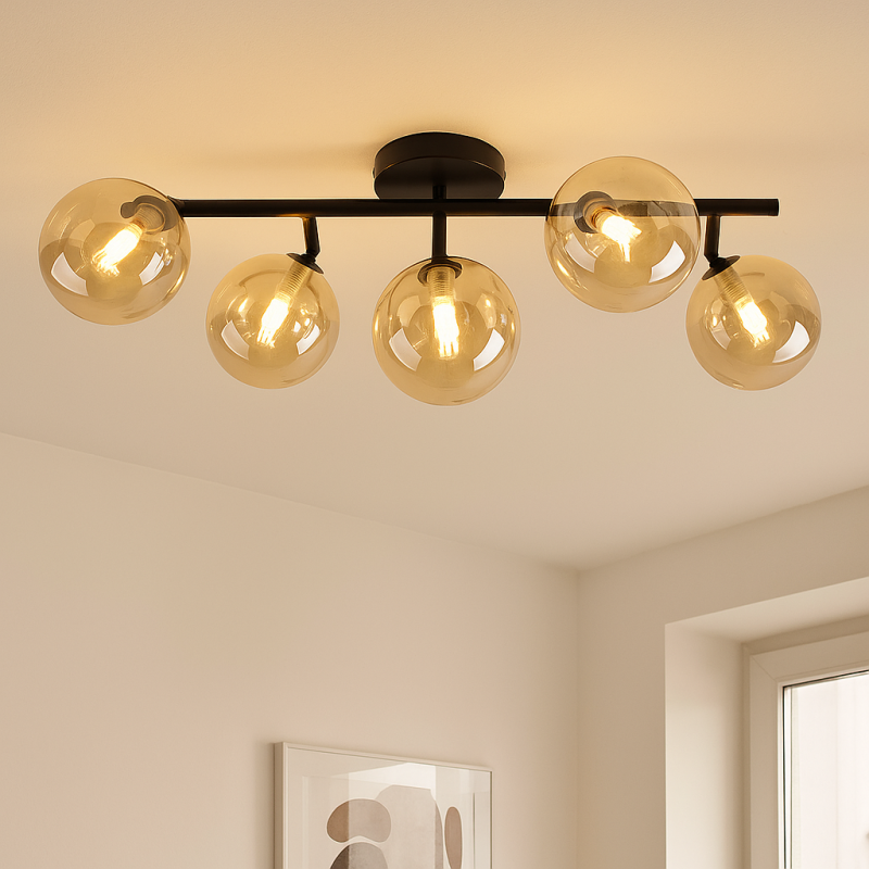 Designové stropní svítidlo jantarové, Remo