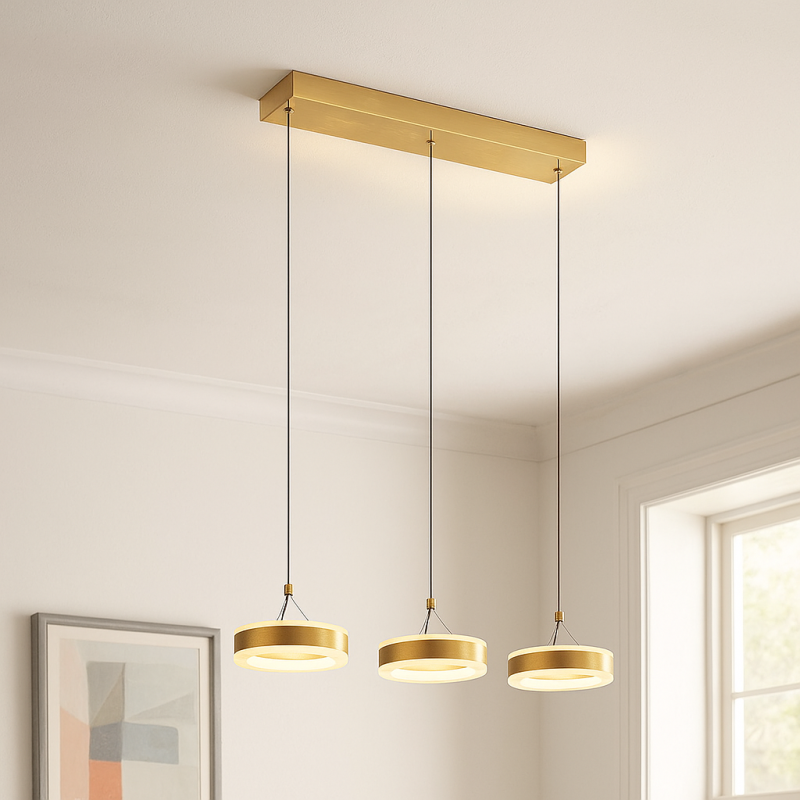 Designové závěsné světlo mosazné, Lava, 56W, LED 3000 K