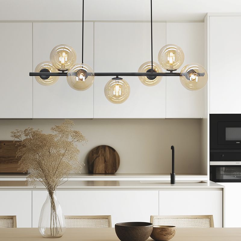 Designové závěsné světlo jantarové, Remo