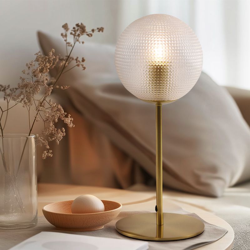 Retro stolní lampa průhledná, Johnson, s vypínačem