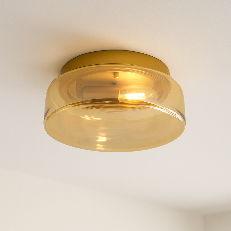 Designové stropní světlo jantarové, Byron