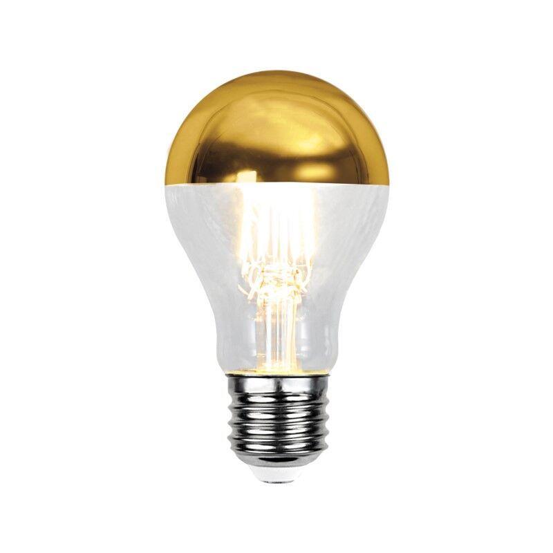 Stmívatelná LED žárovka Malik s horním zrcadlem E27, zlatá, A60, 4,8 W, 2700 K, IP44 Stmívatelná LED žárovka Malik s horním zrcadlem E27, zlatá, A60, 4,8 W, 2700 K, IP44