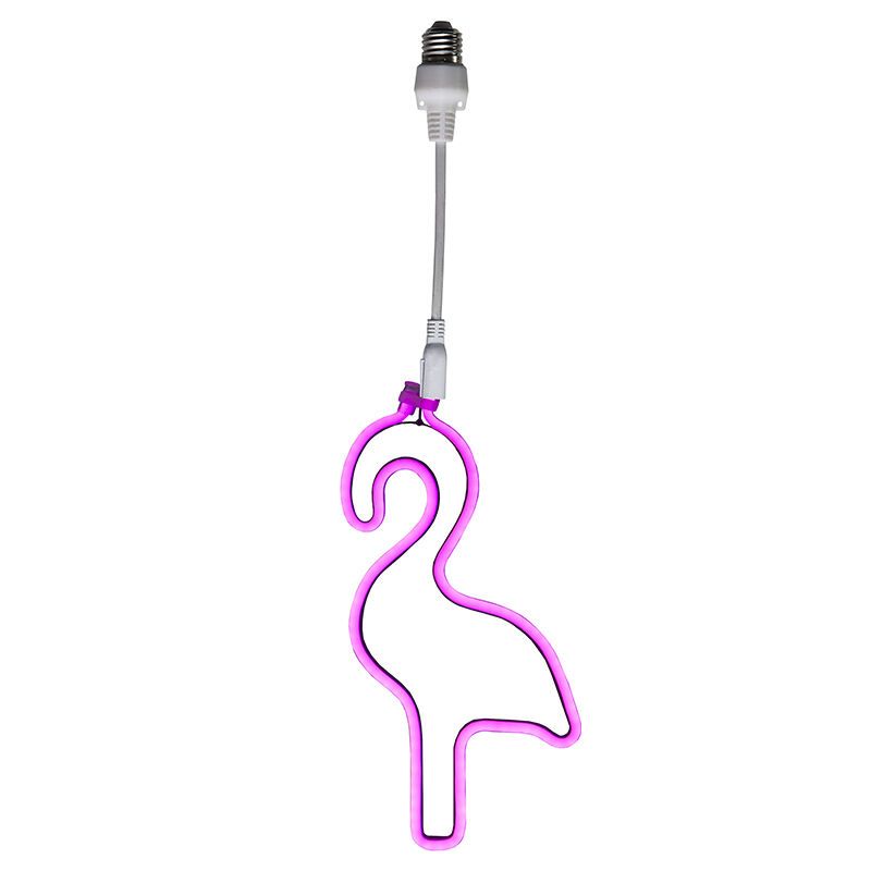 Plastová LED žárovka s řetízkem růžová, Flamingo, IP44 Plastová LED žárovka s řetízkem růžová, Flamingo, IP44