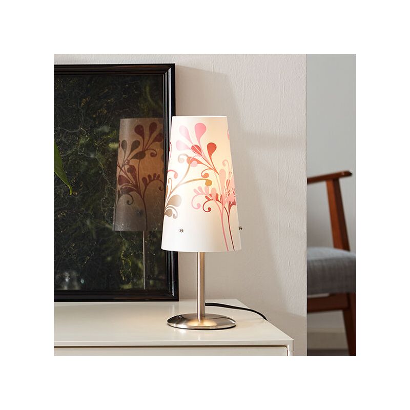 Plastová stolní lampa chromová, Nayra