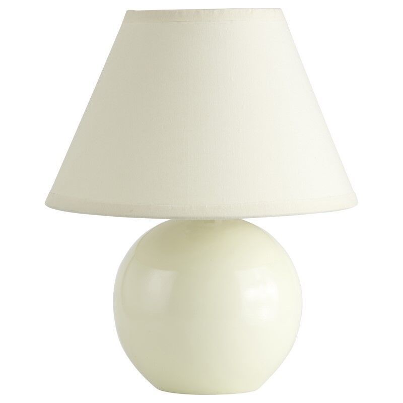 Keramická stolní lampa béžová, Pilar, s vypínačem