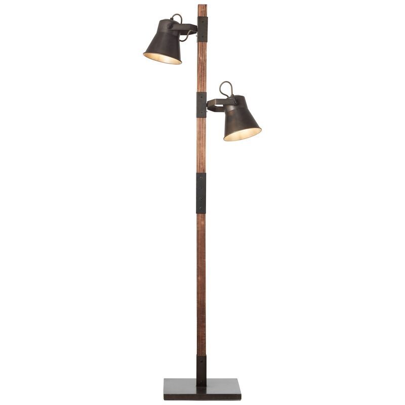 Industriální stojací čtecí lampa černá, Audrey, s vypínačem