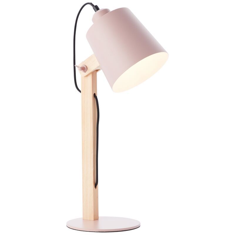 Moderní stolní lampa růžová, Dorina, s vypínačem