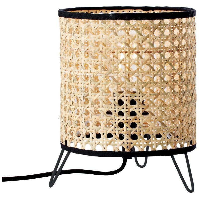 Rustikální stolní lampa hnědá, Emmelie