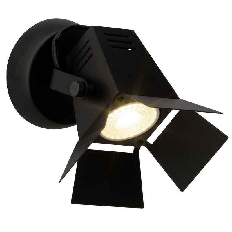 Industriální stropní bodové světlo černé, Jowenna, 5W, LED 3000 K