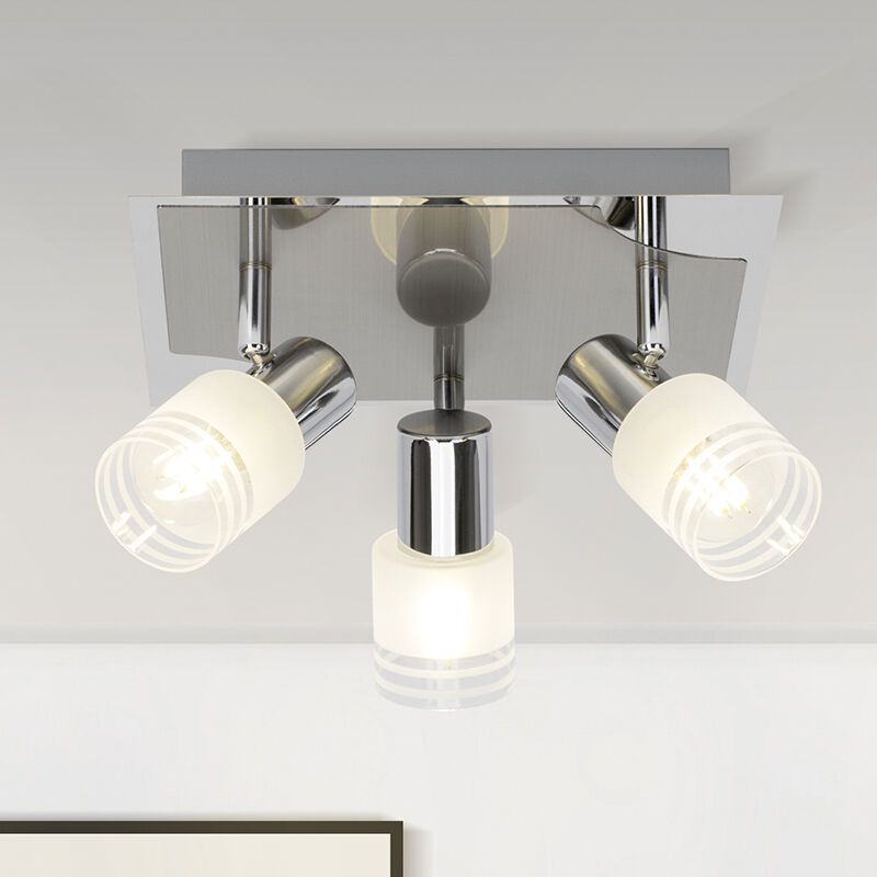 Kovové stropní bodové světlo chromové, Blake, 28W, LED 2700 K Kovové stropní bodové světlo chromové, Blake, 28W, LED 2700 K