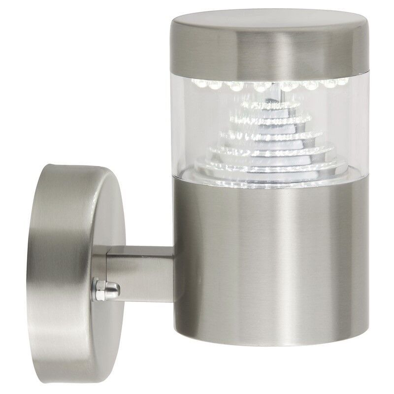 Plastové venkovní světlo chromové, Samuel, 1W, LED 6500 K, IP44