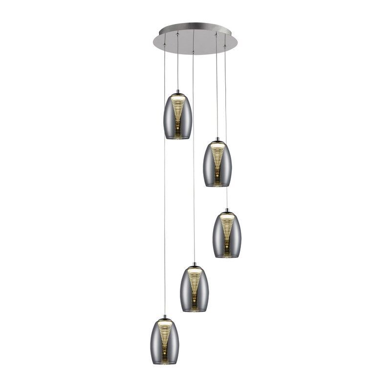 Moderní závěsné světlo chromové, Aliyah, 5W, LED 3000 K