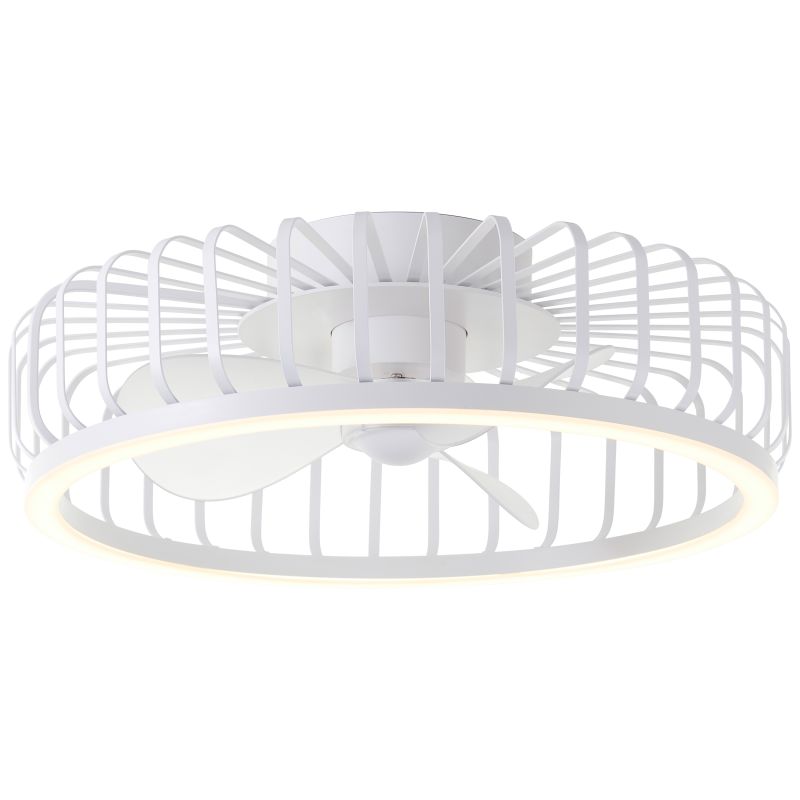 Moderní stropní ventilátor bílý, Tolga, 36W, 2700K-4000K-6500K LED, s dálkovým ovládáním