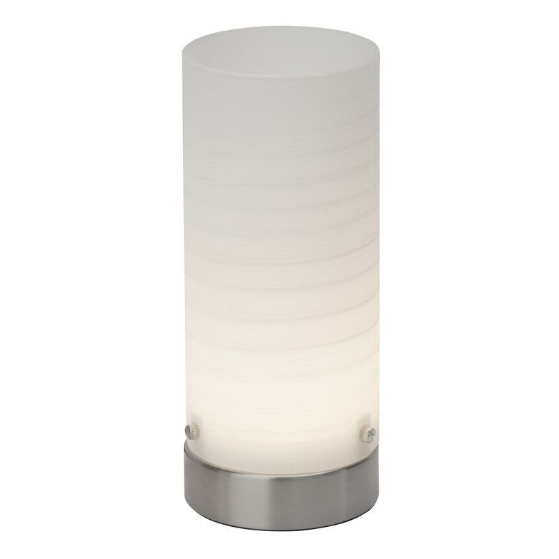 Skleněná stolní lampa bílá, Mexi, 3W, LED 3000 K, s vypínačem