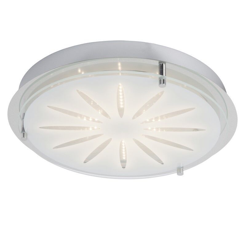 Skleněné nástěnné světlo chromové, Danae, 15W, LED 3000 K Skleněné nástěnné světlo chromové, Danae, 15W, LED 3000 K