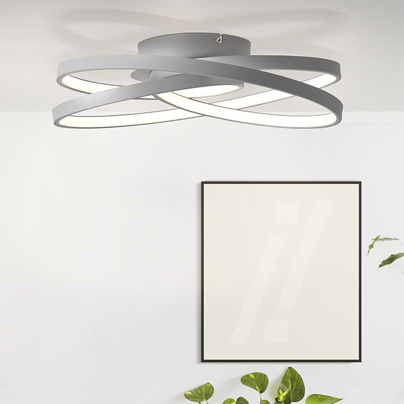 Designové stropní svítidlo šedé, Milou, 40W, LED 3000 K