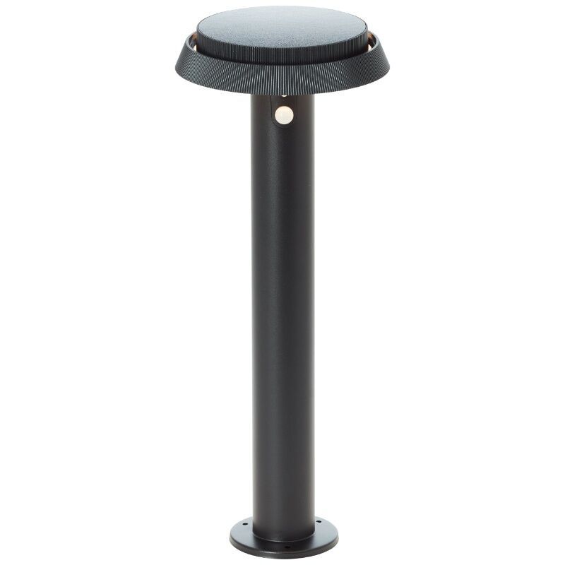 Kovová solární venkovní lampa stojací černá, Ridvan, 4W, LED 3000 K, IP44