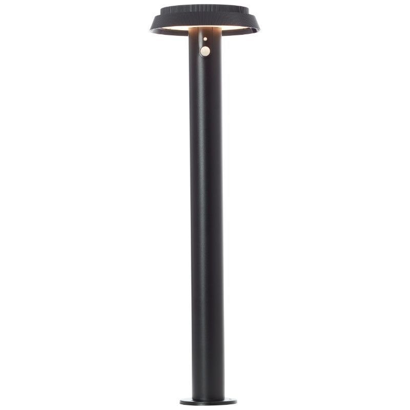 Kovová solární venkovní lampa stojací černá, Ridvan, 4W, LED 3000 K, IP44