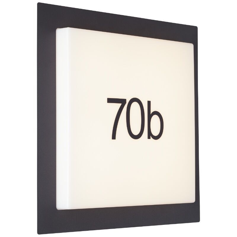 Hliníkové osvětlené číslo domu černé, Nurcan, 15W, LED 3000 K, IP44