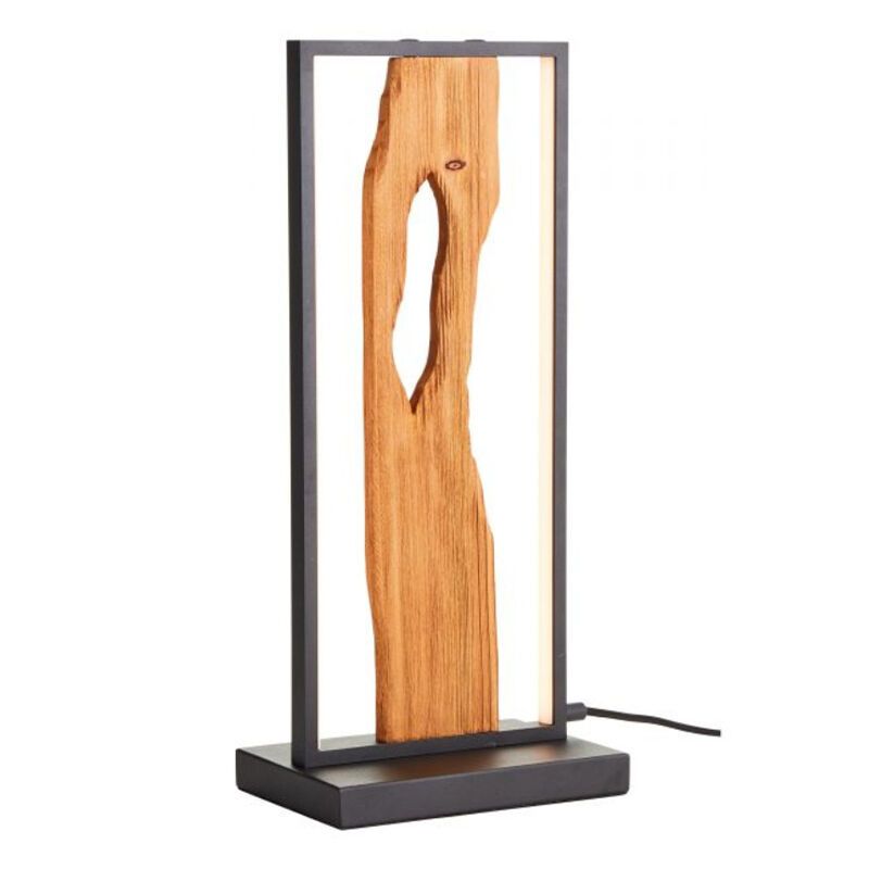 Rustikální stolní lampa hnědá, Raynor, 10W, LED 3000 K, s vypínačem