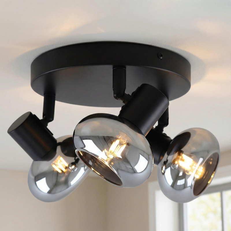 Designové stropní bodové světlo černé, Tanju