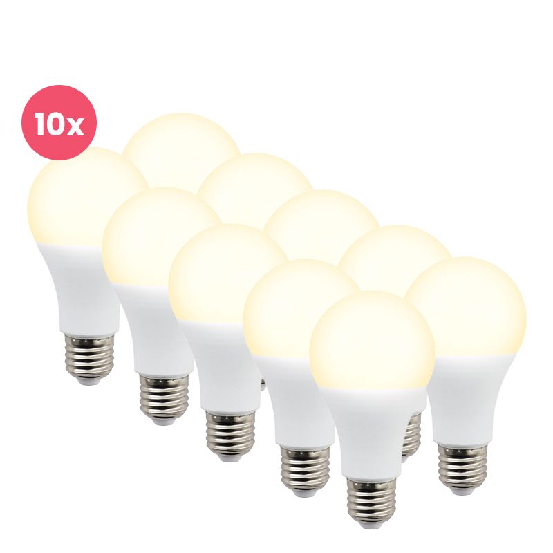 Balení 10 kusů LED žárovky Lagiba E27, Bradley, 12W, 3000K