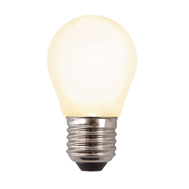 Stmívatelná LED žárovka E27 Olucia, P45, 3W, bílé sklo, 2700k
