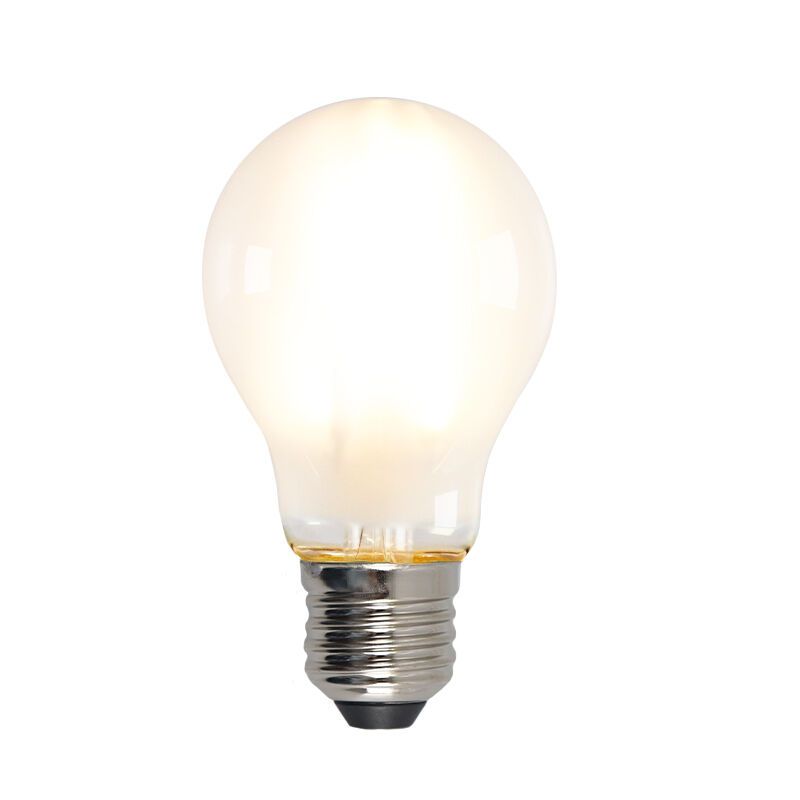 Stmívatelná LED žárovka E27 Olucia, A60, 5W, bílé sklo, 2700k