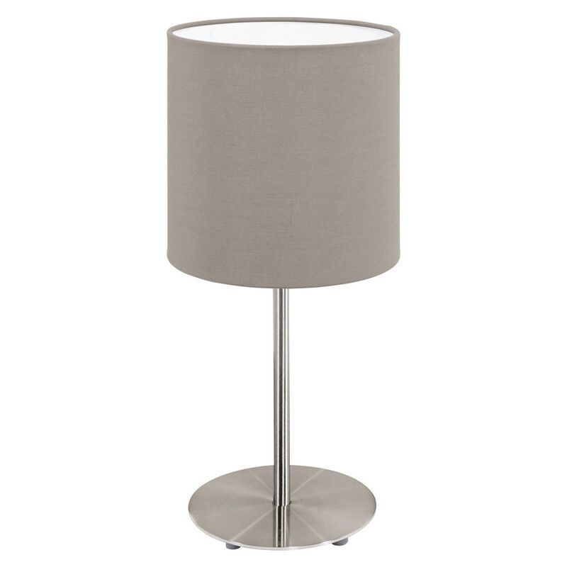 Látková moderní stolní lampa taupe, Abano, s vypínačem Látková moderní stolní lampa taupe, Abano, s vypínačem