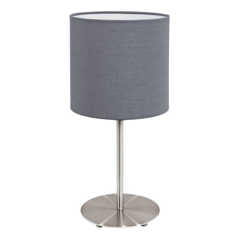 Látková moderní stolní lampa šedá, Abano, s vypínačem Látková moderní stolní lampa šedá, Abano, s vypínačem