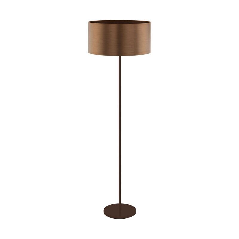 Plastová designová stojací lampa hnědá, Noor, s vypínačem